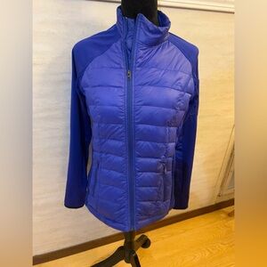 Calvin Klein Performance Royal Blue Hybrid Puffer Jacket